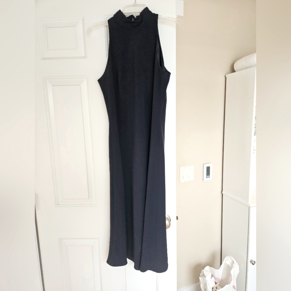 Lauren Ralph Lauren navy crepe cocktail dress size 12